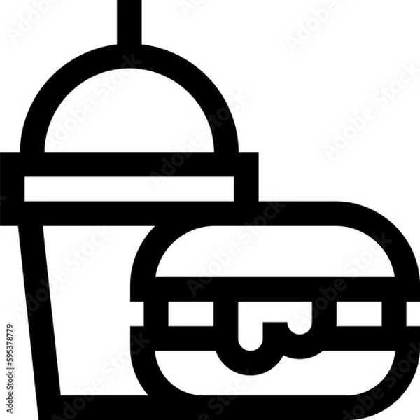 Fototapeta Transparent Fast Food icon. Fast Food isolated on transparent background.
