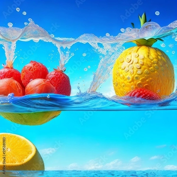 Obraz fruit in splash