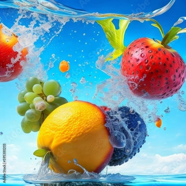 Obraz fruit in splash
