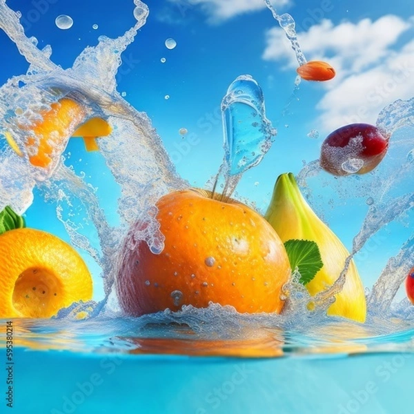 Obraz lemon in water splash