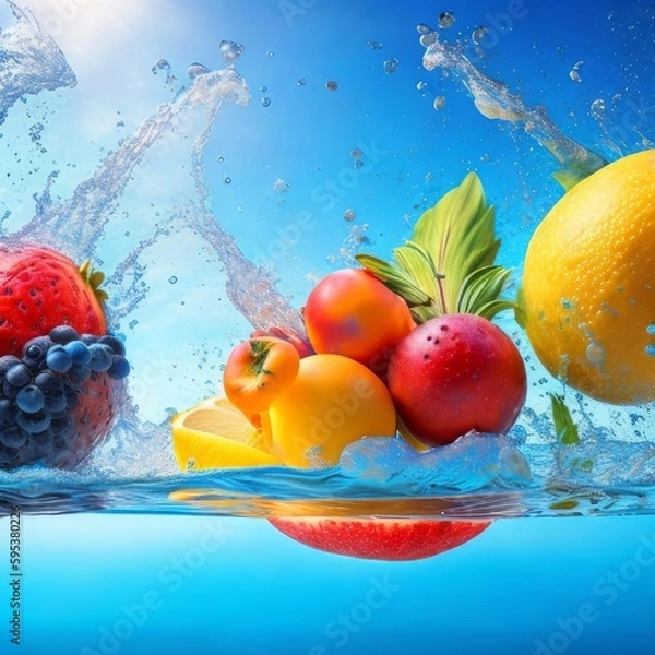 Obraz fruit in splash