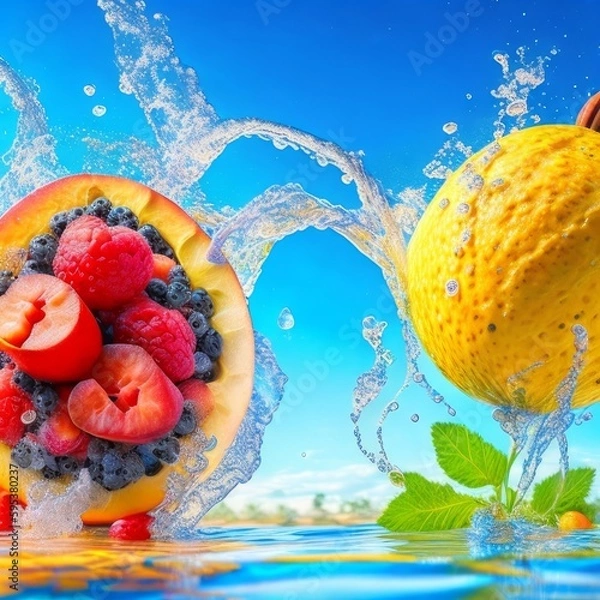 Obraz fruit in splash