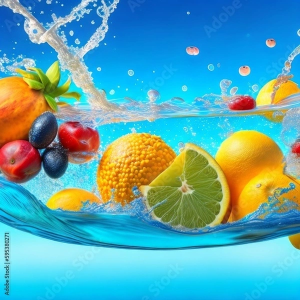 Obraz fruits in splash