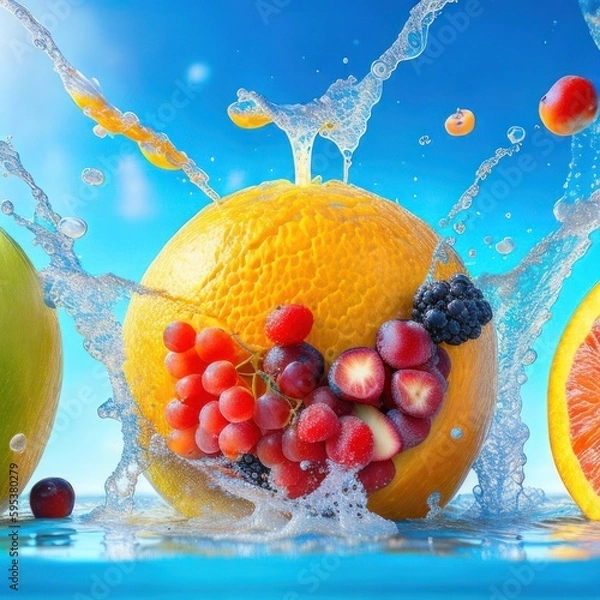 Obraz fruit in splash