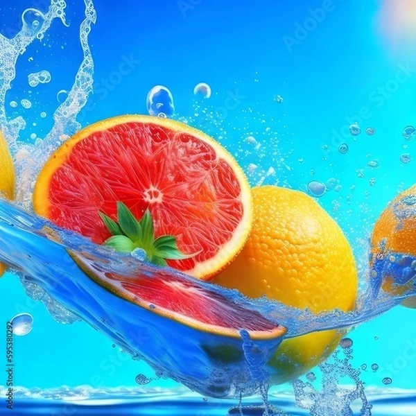 Obraz lemon and water