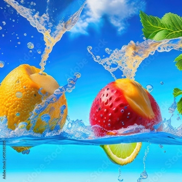 Obraz fruit in splash