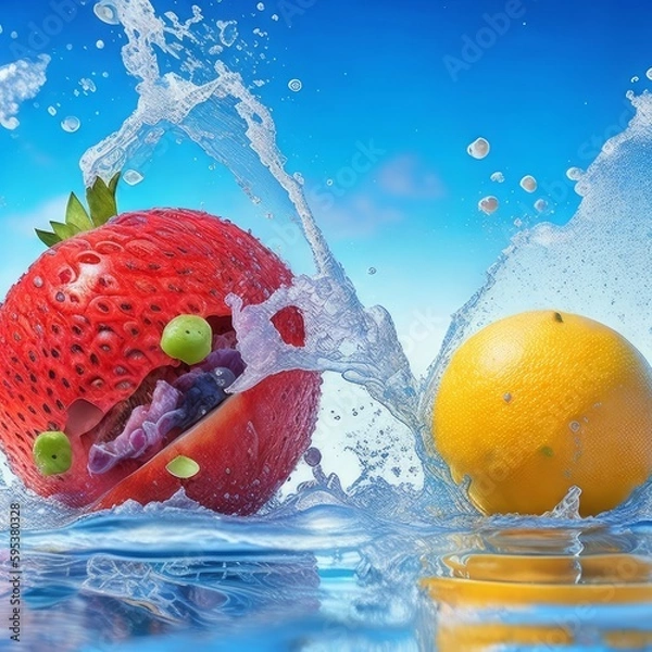 Obraz lemon and water