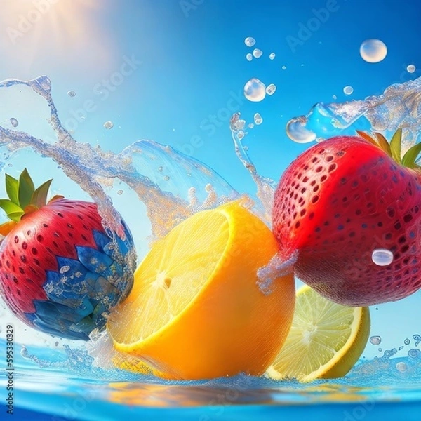 Obraz fresh fruit in water