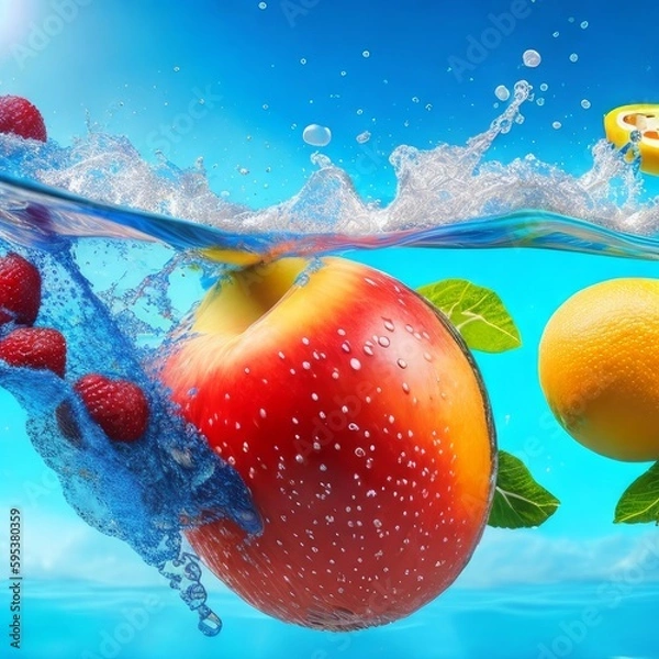 Obraz cherry in water