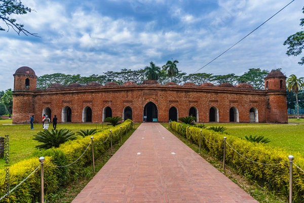 Obraz The Sixty Dome Mosque in Bagerhat, Khulna, Bangladesh, Selective Focus