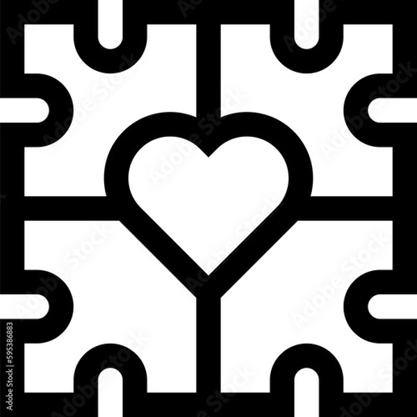 Fototapeta Przezroczysta ikona puzzli. Puzzle izolowane na przezroczystym tle.