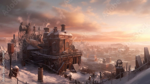 Obraz Steampunk Winter Landscape
Generative AI Technology