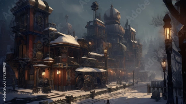 Obraz Steampunk Winter Landscape
Generative AI Technology