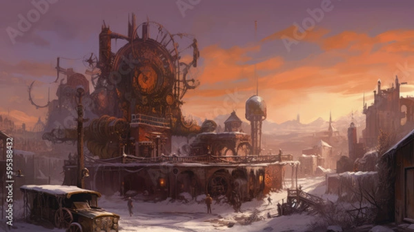 Obraz Steampunk Winter Landscape
Generative AI Technology