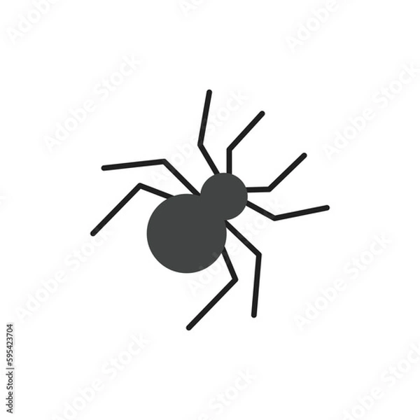 Fototapeta spider icon. flat icon.
