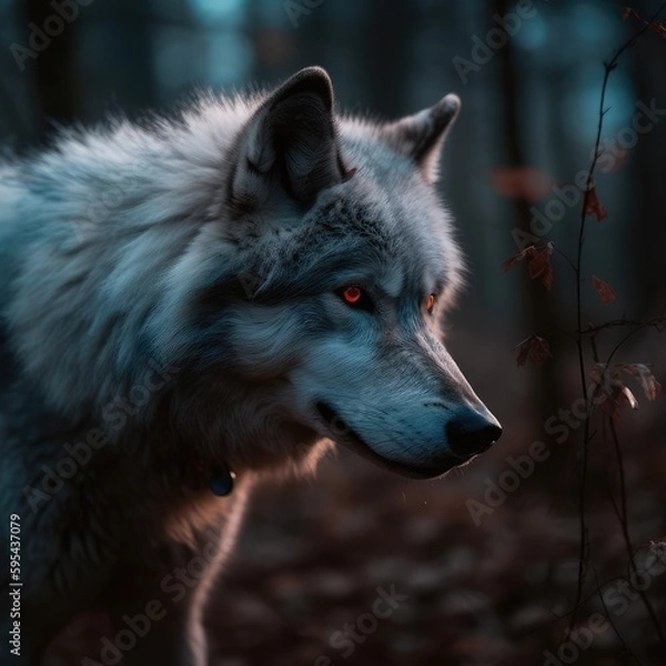 Fototapeta wolf in the woods