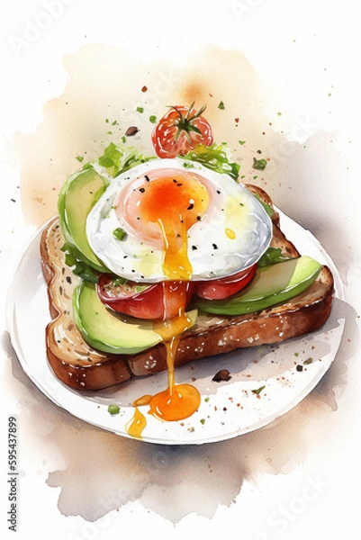 Obraz Breakfast sandwich