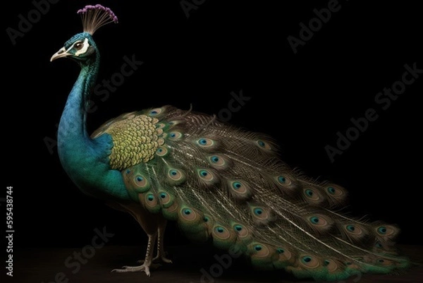 Fototapeta peacock with feathers