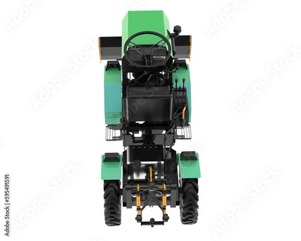 Obraz Minitractor isolated on transparent background. 3d rendering - illustration