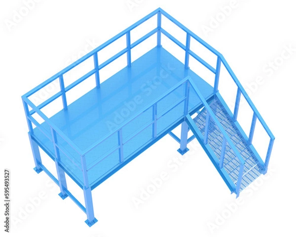 Obraz Platform isolated on transparent background. 3d rendering - illustration
