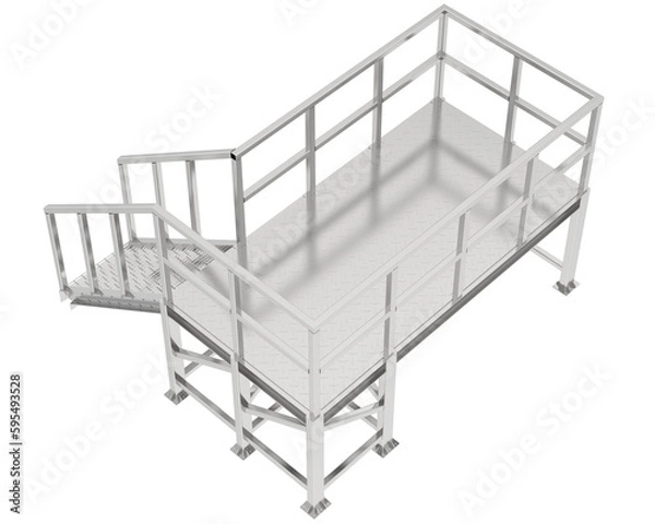 Obraz Platform isolated on transparent background. 3d rendering - illustration