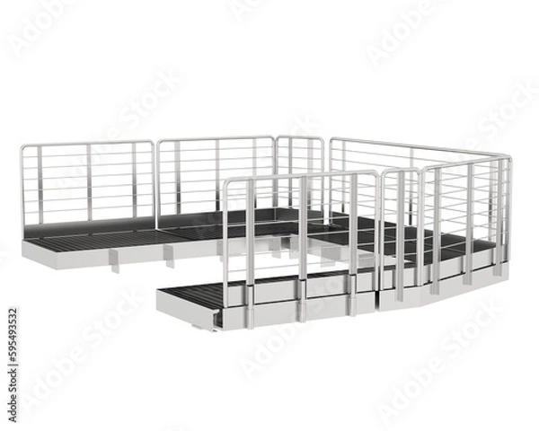 Obraz Platform isolated on transparent background. 3d rendering - illustration