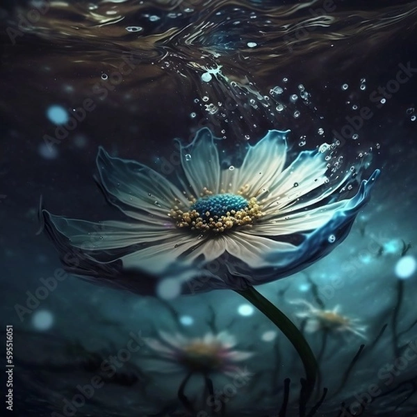Obraz The Amazing World of Underwater Flowers: Discover the Beauty and Benefits (ai generated)