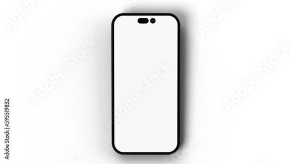 Obraz Modern smartphone with transparent display lying on transparent background