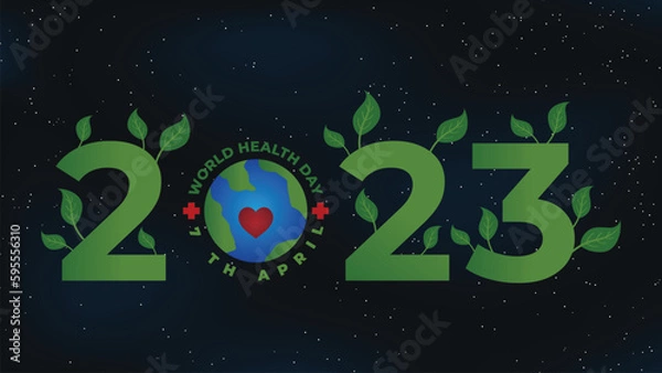 Obraz VECTOR WORLD HEALTH DAY BACKGROUND - 1