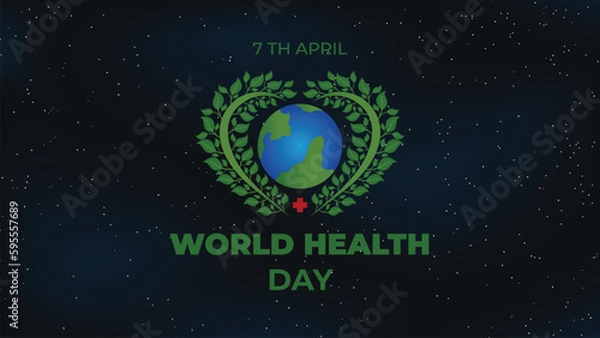 Obraz VECTOR WORLD HEALTH DAY BACKGROUND - 3