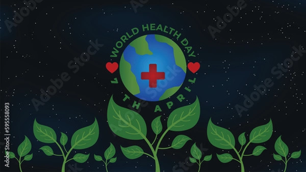 Obraz VECTOR WORLD HEALTH DAY BACKGROUND - 5