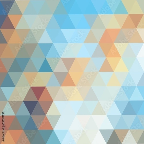 Fototapeta Light Multicolor, Rainbow vector polygon abstract backdrop. Glitter abstract illustration with an elegant design. Template for a cell phone background. Black triangular background. Geometric illustrat