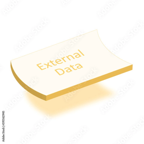 Fototapeta 3D Floating flowchart elements - External data