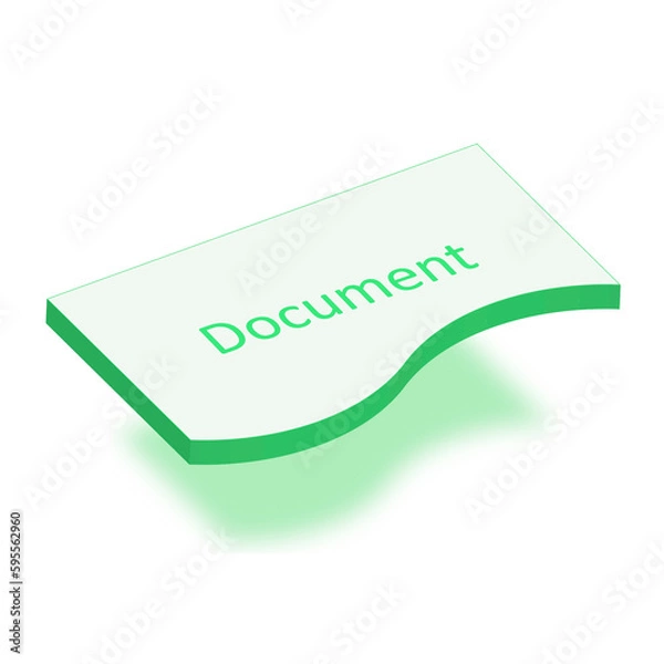 Fototapeta 3D Floating flowchart elements - Document