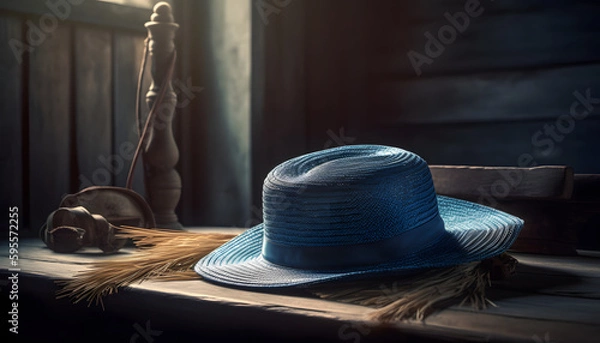 Fototapeta cowboy hat with generative ai technology