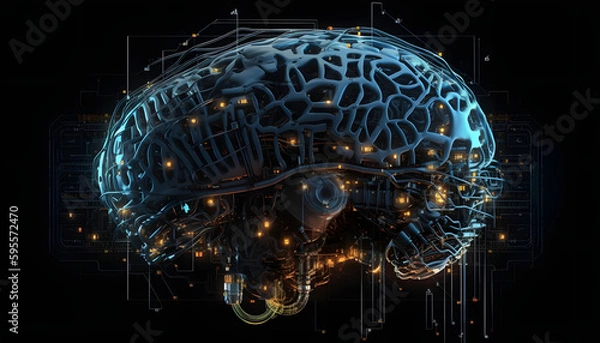 Fototapeta 3d rendered illustration with generative ai technology