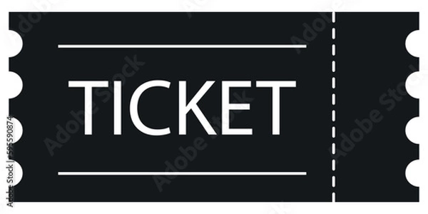 Fototapeta Ticket. Vector illustration ticket. Vector flat ticket illustration.