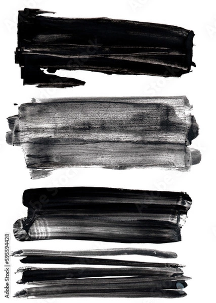 Fototapeta Hand drow. Black abstract background texture. Contemporary art.