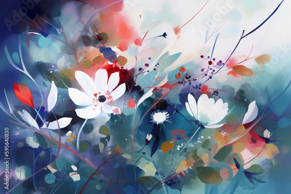 Obraz abstract background with flowers