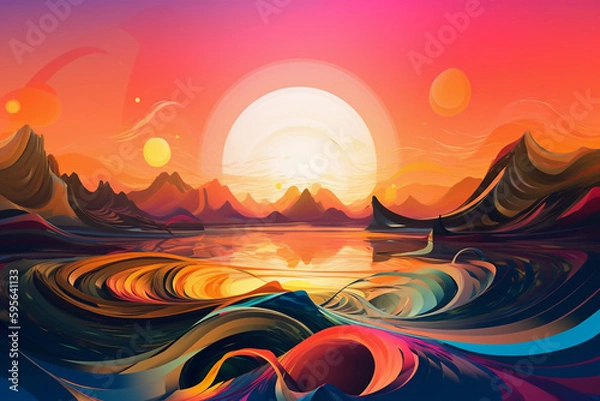 Obraz sunset over the sea