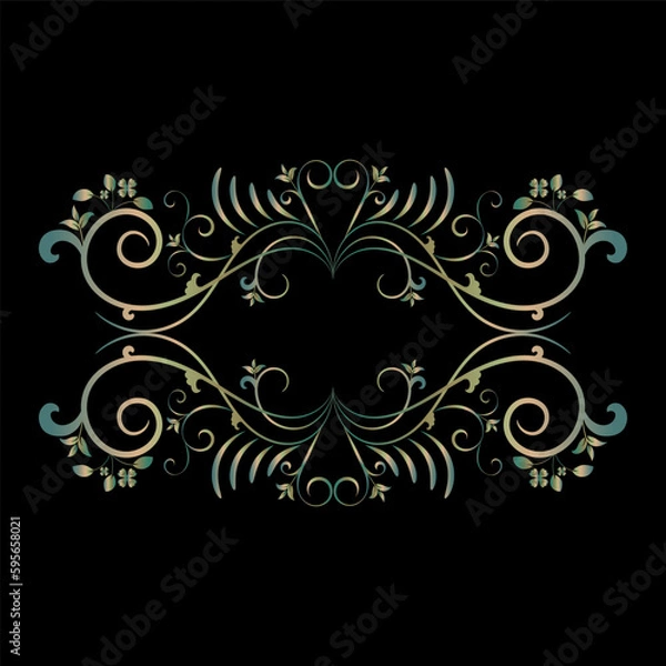 Fototapeta Decorative frames, Retro ornamental frame, Vintage rectangle ornaments and ornate border