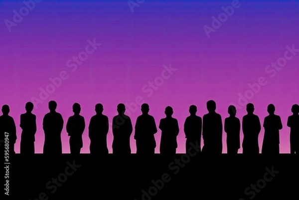 Fototapeta diverse group of people standing together in unity. Generative AI
