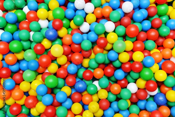 Obraz color plastic balls