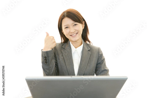 Fototapeta 笑顔の女性