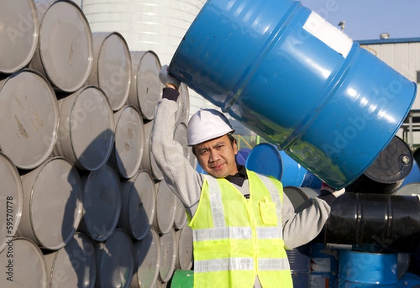 Obraz Strong man factory worker