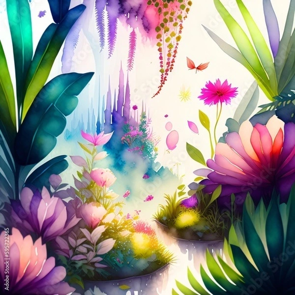 Obraz abstract floral background