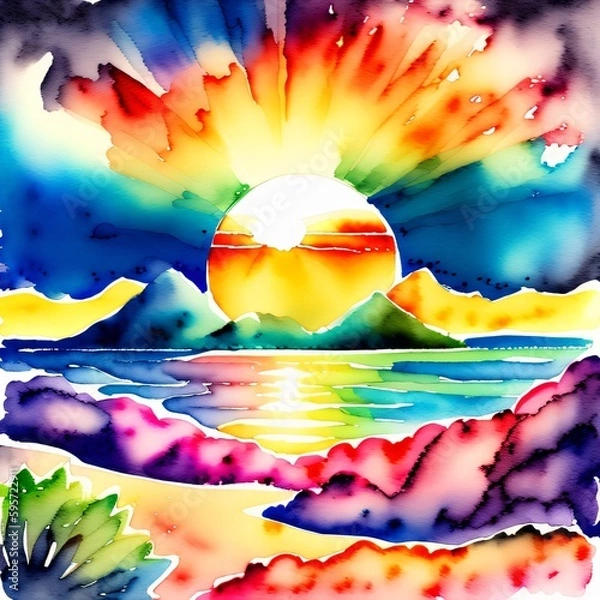 Obraz sunset over the sea