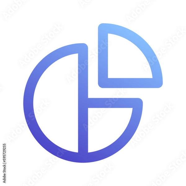 Fototapeta pie gradient icon