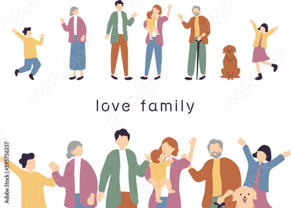 Fototapeta 3世代家族