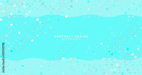 Fototapeta 抽象的な波とドットの背景デザイン